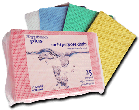 Optima Plus Antibacterial Super Absorbant Cloth Pack of 25 - NCSONLINE