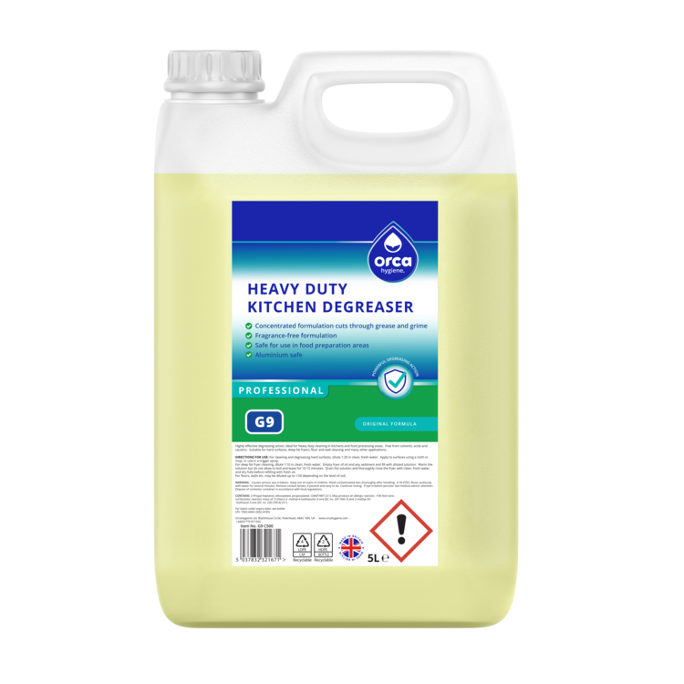 G9 Heavy Duty Kitchen Degreaser Concentrate 5 Litre