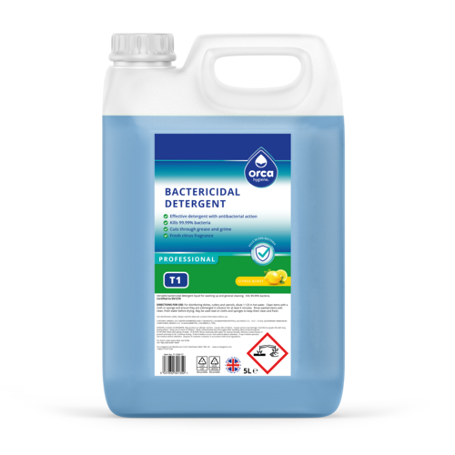 T1 Bactericidal Washing Up Detergent 5Ltr (Citrus)