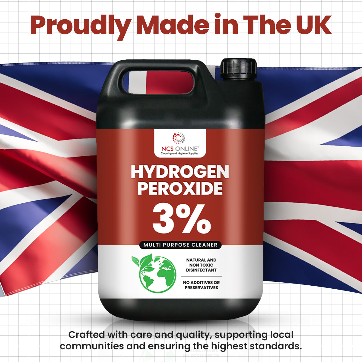 Containers Peroxide Hydrogen Peroxide 3% 5 Litre Food Grade H2o2 (Bulk Discounts Available)