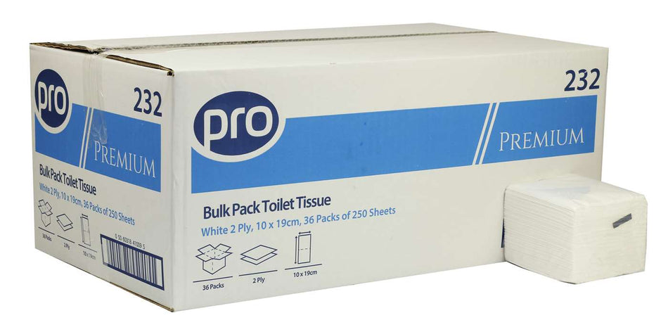 Bulkpack Toilet Tissue 250 Sheets Pack Of 36