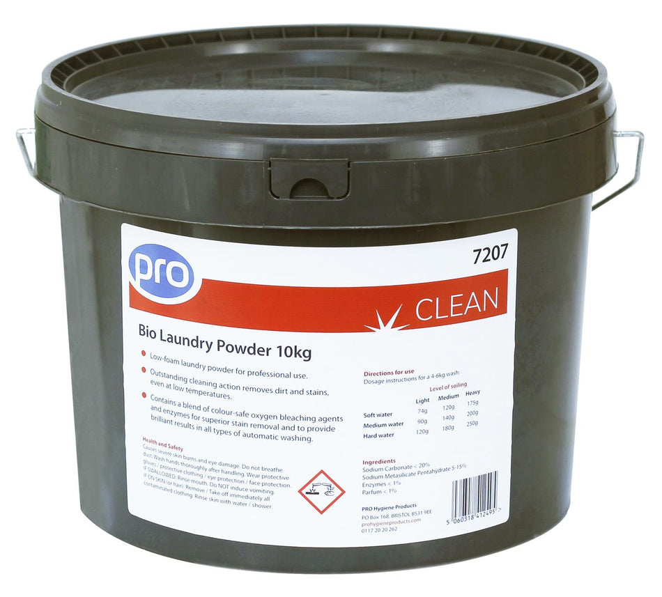 PRO Biological Washing Powder 10KG Tub