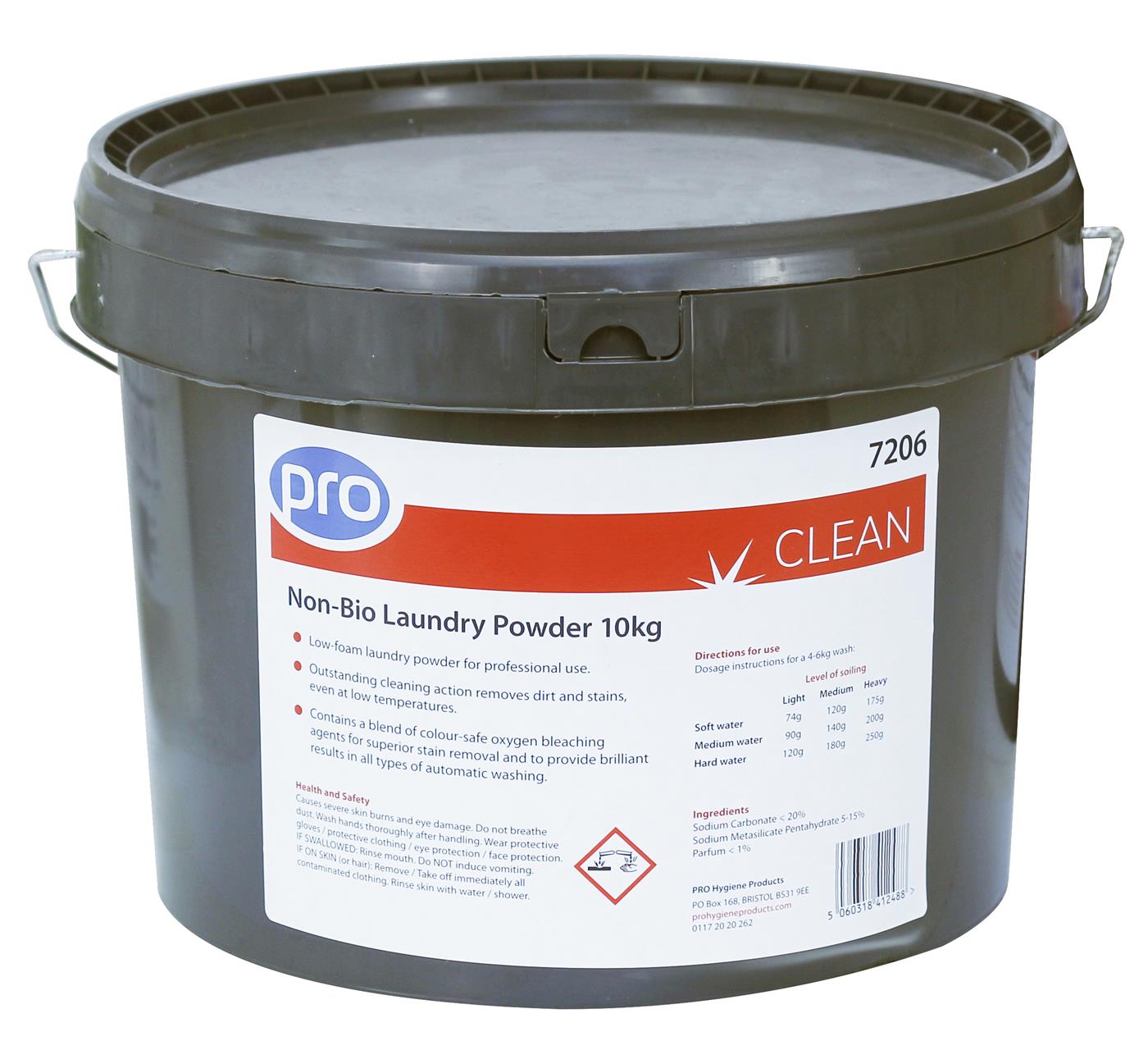 PRO Non Biological Washing Powder 10KG Tub | NCSONLINE