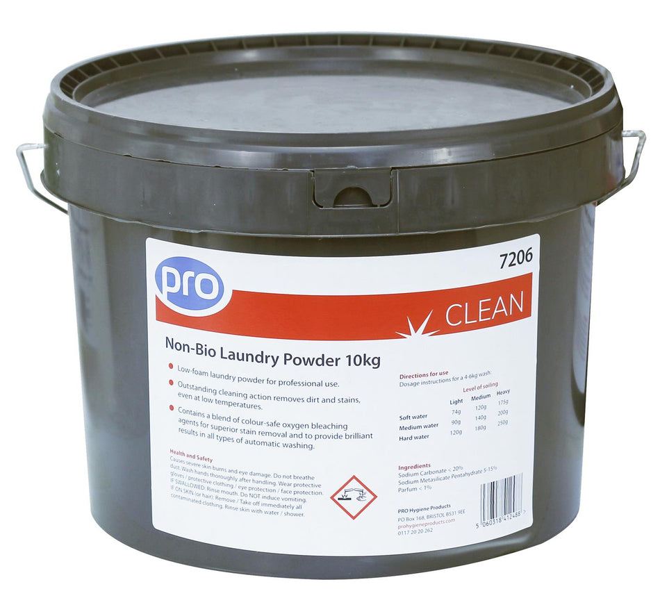 PRO Non Biological Washing Powder 10KG Tub