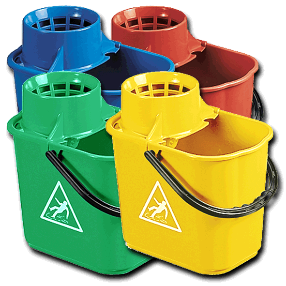 Optima Professional Socket Mop Bucket Colour Coded 12Ltr - NCSONLINE