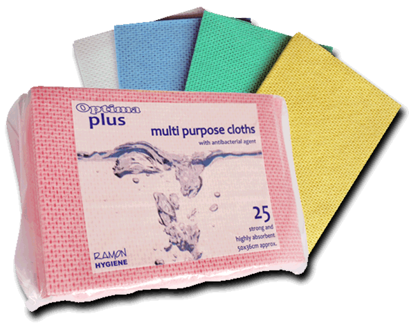 Optima Plus Antibacterial Super Absorbant Cloth Pack of 25 - NCSONLINE