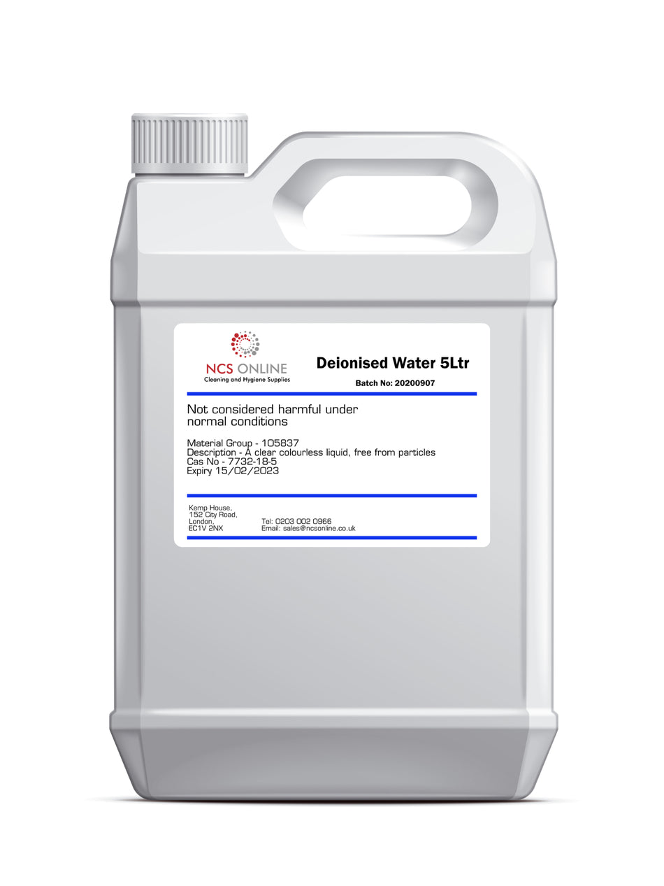 Deionised Water 1L, 5L and 25L