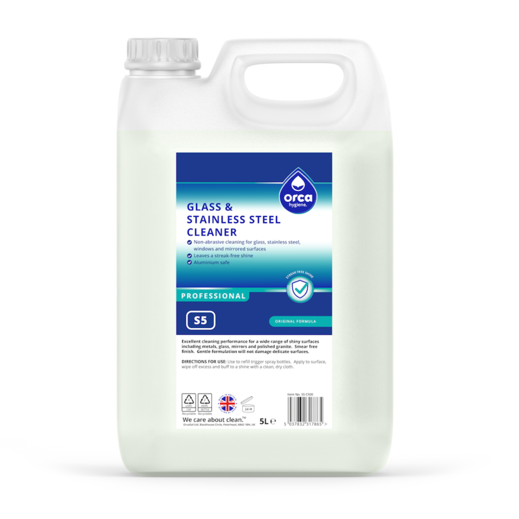 S5 Glass and Stainless Steel Cleaner 5 Litre