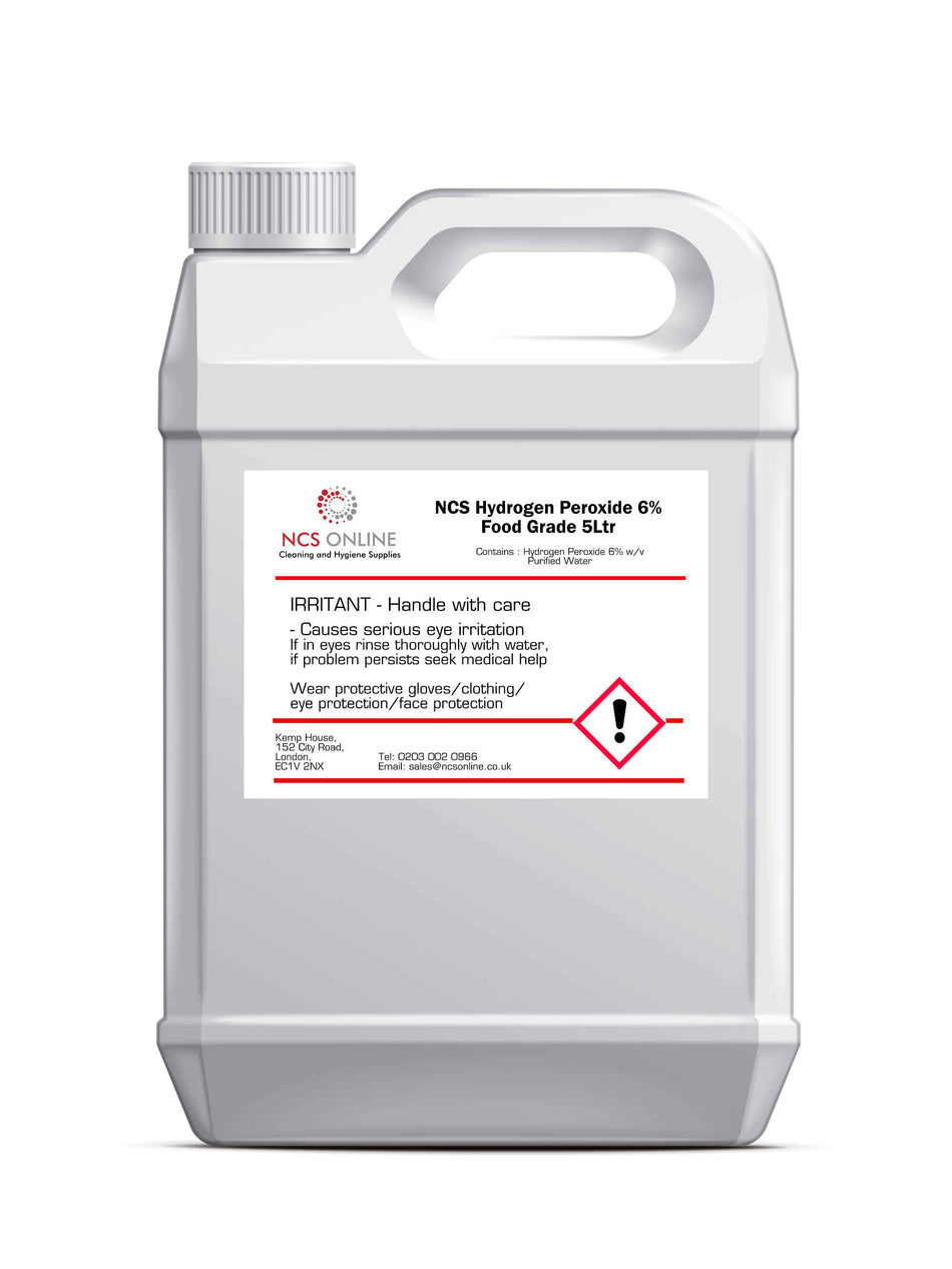 Hydrogen Peroxide 6% 5 Litre Food Grade H2o2