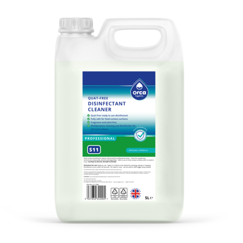 S11 Food Safe Antibacterial Cleaner 5 Litres Quat Free