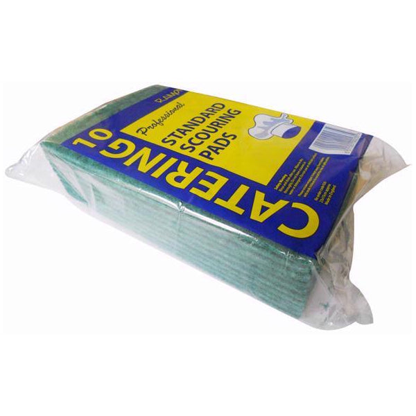 Green Scourer  9" x 6" Pack Of 10 - NCSONLINE