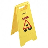 Wet Floor/Cleaning in Progress Safety Sign Premium - NCSONLINE
