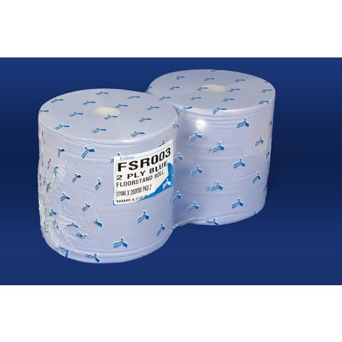 Esfina Blue Floorstand Roll 1000 Sheet 370m Pack of 2 - NCSONLINE