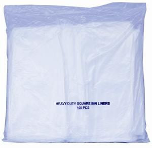 Heavy Duty Square Bin Liners 15" x 24" x 24" x 500 - NCSONLINE